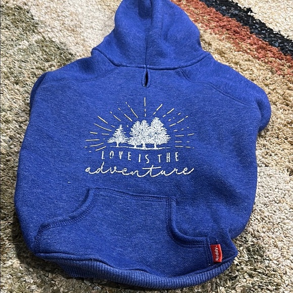 Reddy Blue Dog Love is in the Adventure Dog Hoodie Large NWOT - Picture 4 of 9